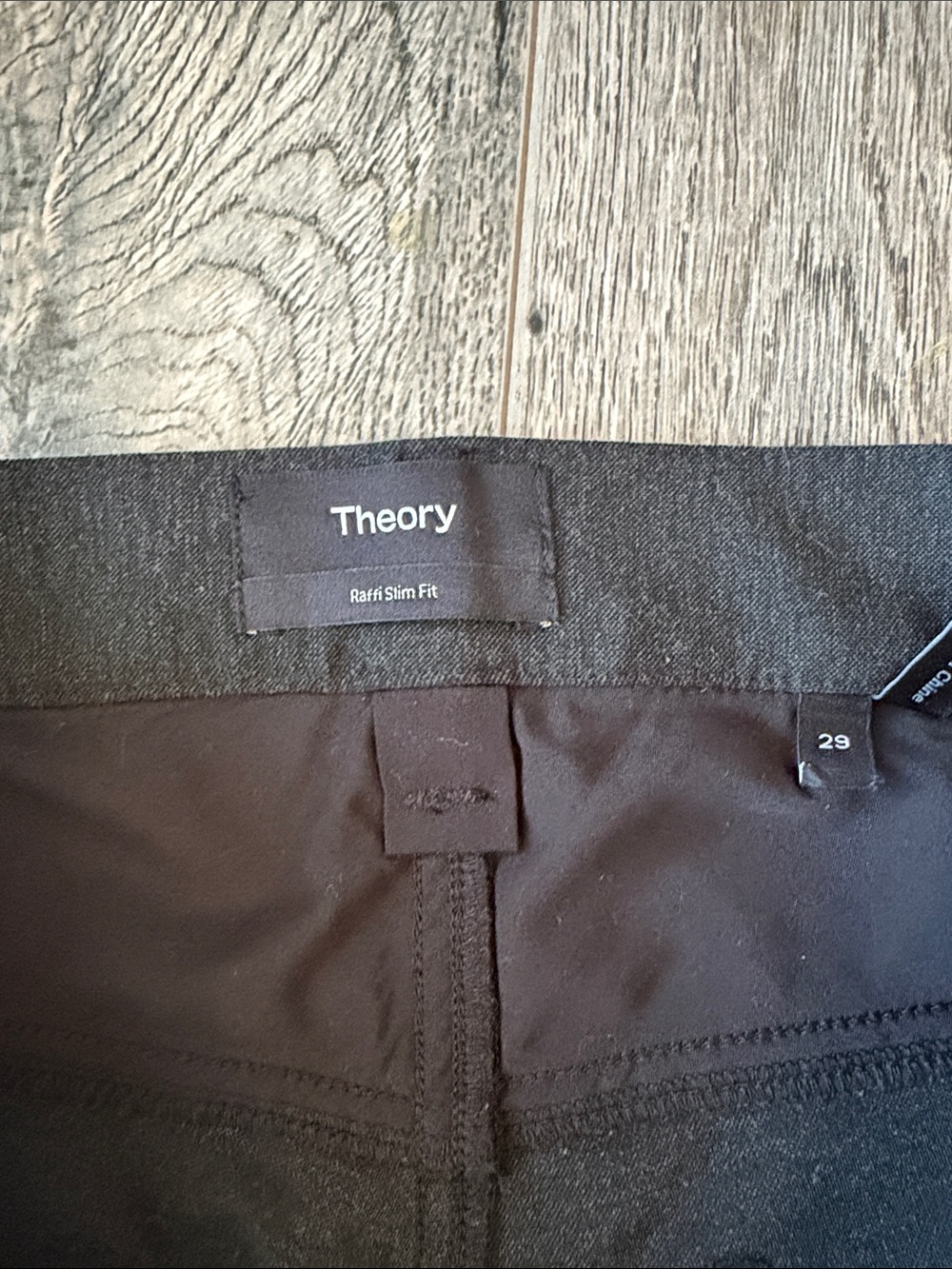 Theory Women's Dark Charcoal Straight Trousers - Picture 2 of 13